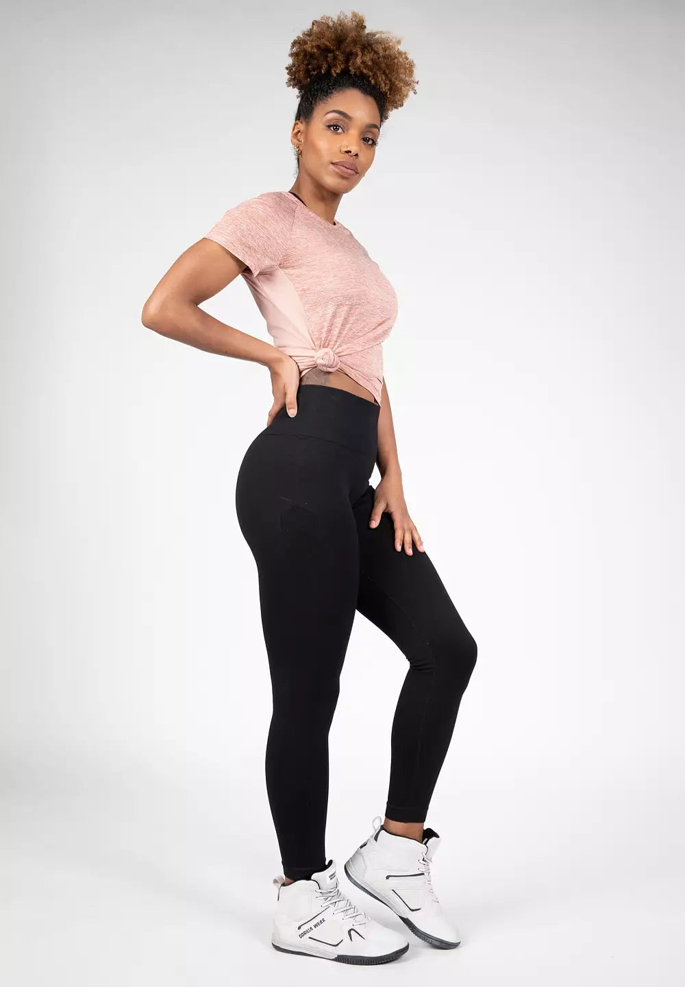 Gorilla Wear Monetta Performance T-Shirt, Salmon Pink