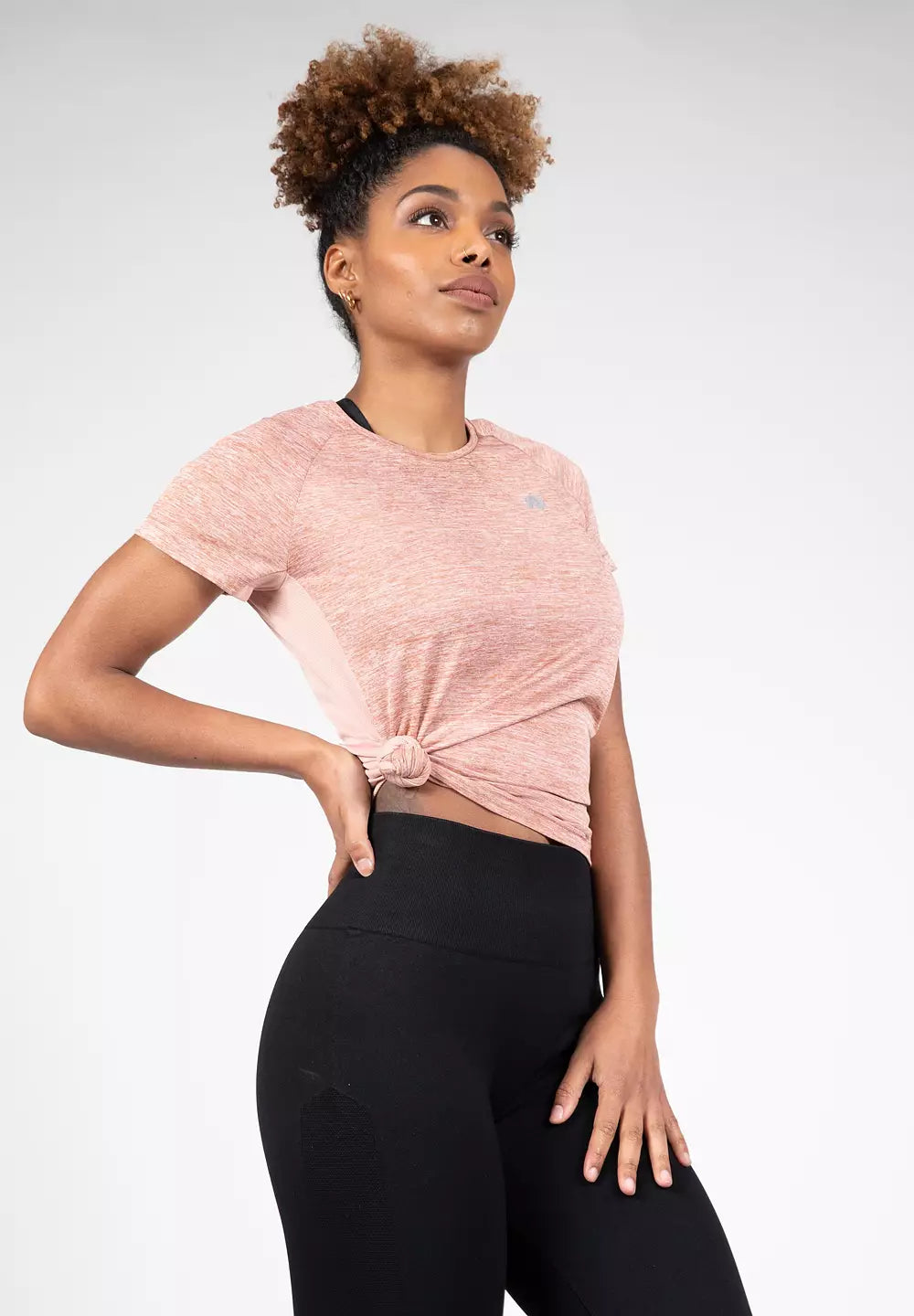 Gorilla Wear Monetta Performance T-Shirt, Salmon Pink