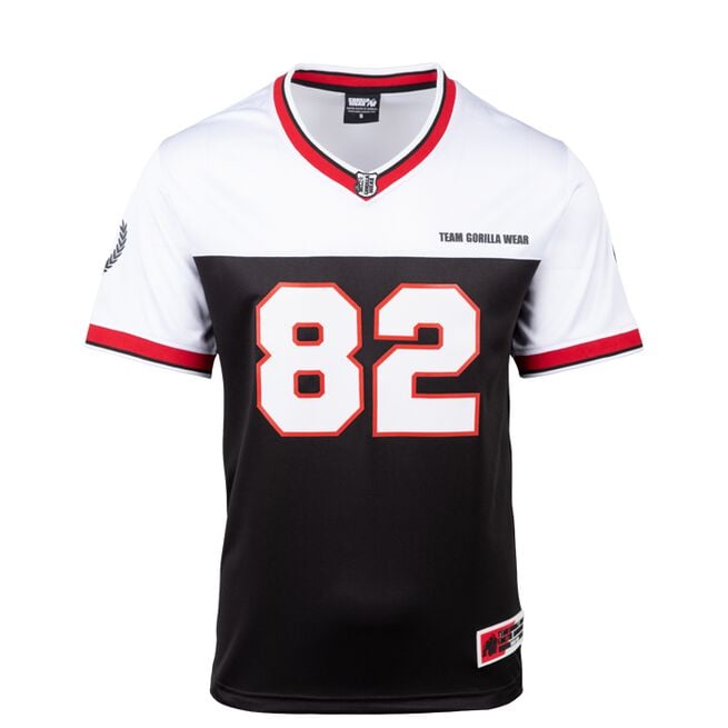 Gorilla Wear Trenton Football Jersey, Black/White