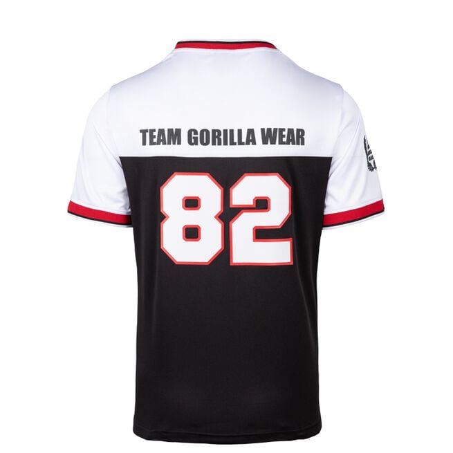 Gorilla Wear Trenton Football Jersey, Black/White