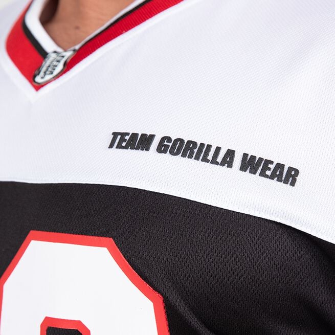 Gorilla Wear Trenton Football Jersey, Black/White