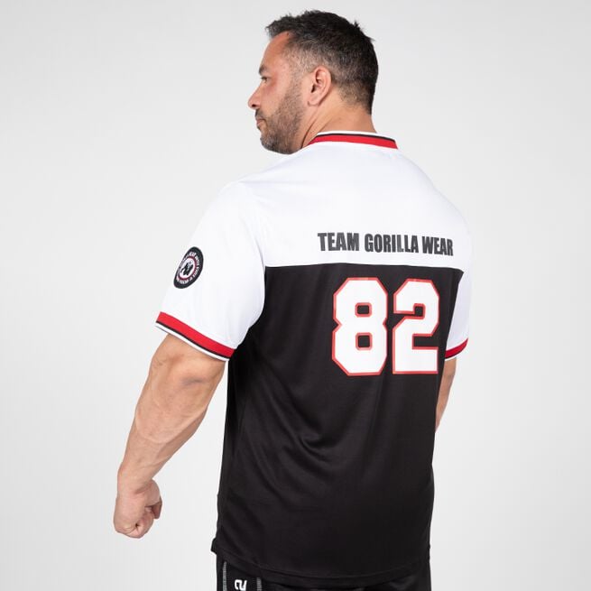 Gorilla Wear Trenton Football Jersey, Black/White