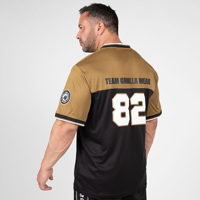 Gorilla Wear Trenton Football Jersey, Black/Gold