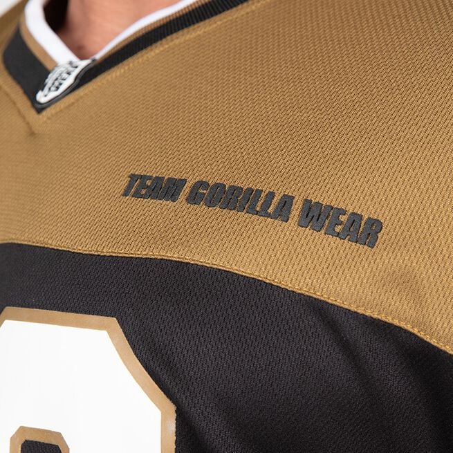 Gorilla Wear Trenton Football Jersey, Black/Gold