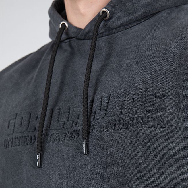 INTE INNE! Gorilla Wear Crowley Oversized Men's Hoodie, Tvättad Grå