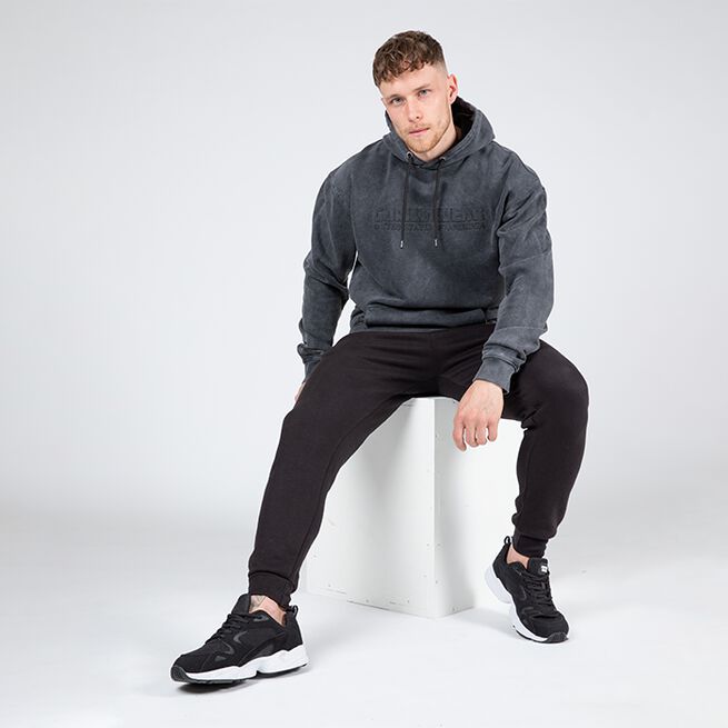 INTE INNE! Gorilla Wear Crowley Oversized Men's Hoodie, Tvättad Grå