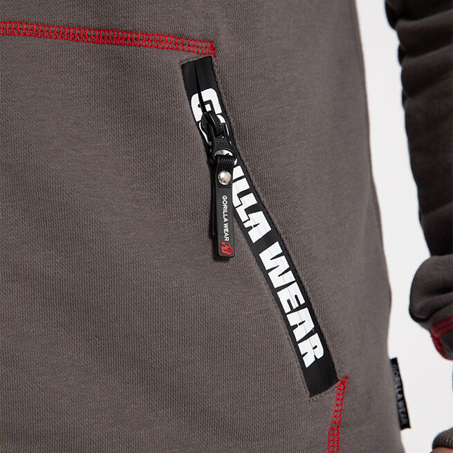 Gorilla Wear Georgia Zipped Hoodie, Grey