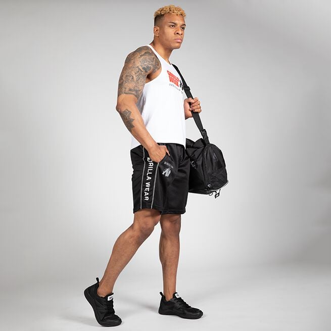Gorilla Wear Functional Mesh Shorts, Black/White