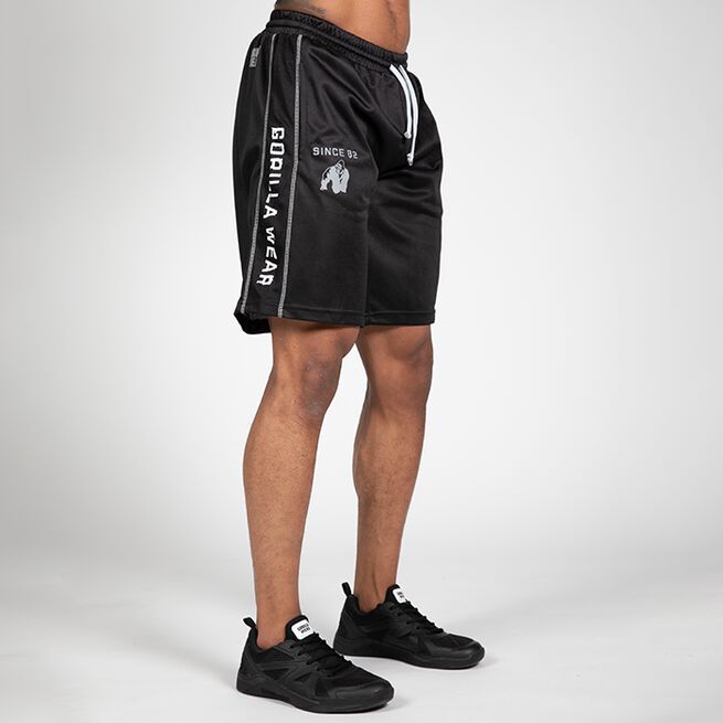 Gorilla Wear Functional Mesh Shorts, Black/White