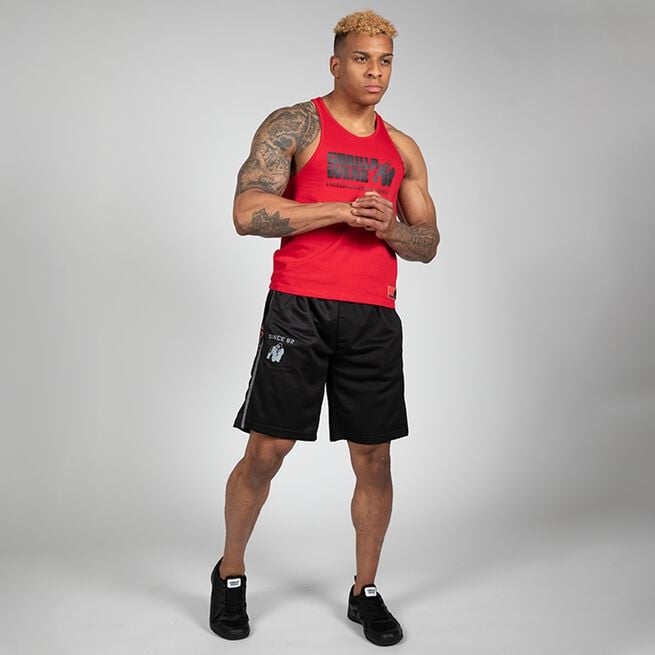 Gorilla Wear Functional Mesh Shorts, Black/Red