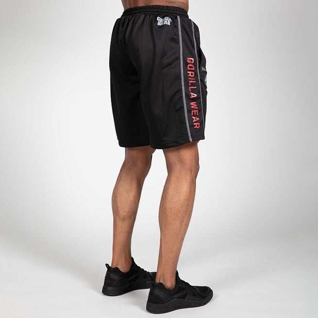 Gorilla Wear Functional Mesh Shorts, Black/Red