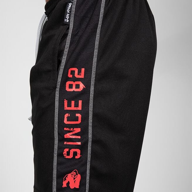Gorilla Wear Functional Mesh Shorts, Black/Red