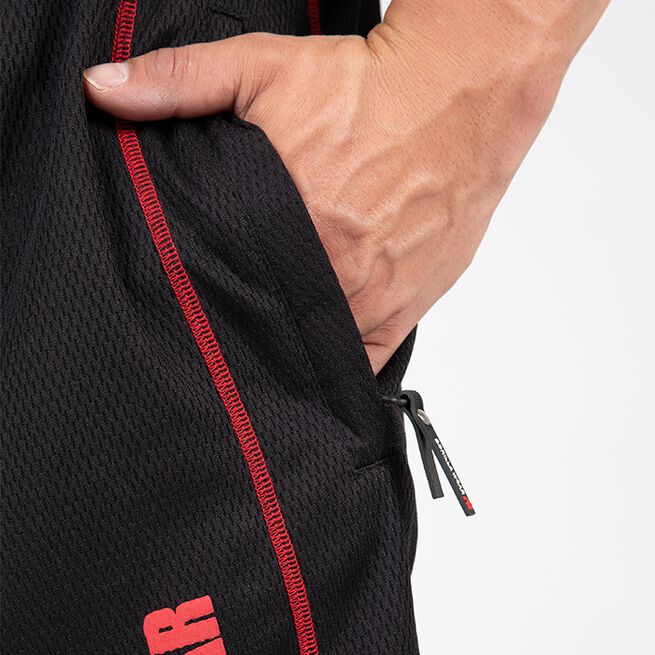 Gorilla Wear Wallace Mesh Shorts, Black/Red
