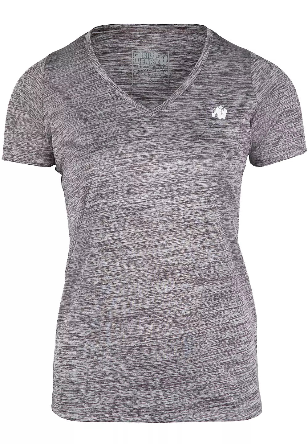 Gorilla Wear Elmira V-Neck T-Shirt, Grey Melange