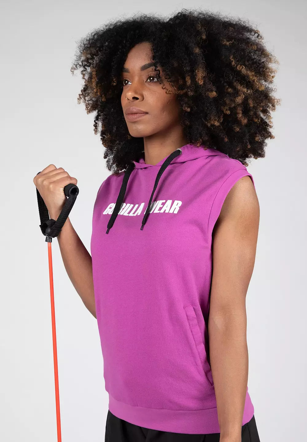 Gorilla Wear Virginia Sleeveless Hoodie, Pink