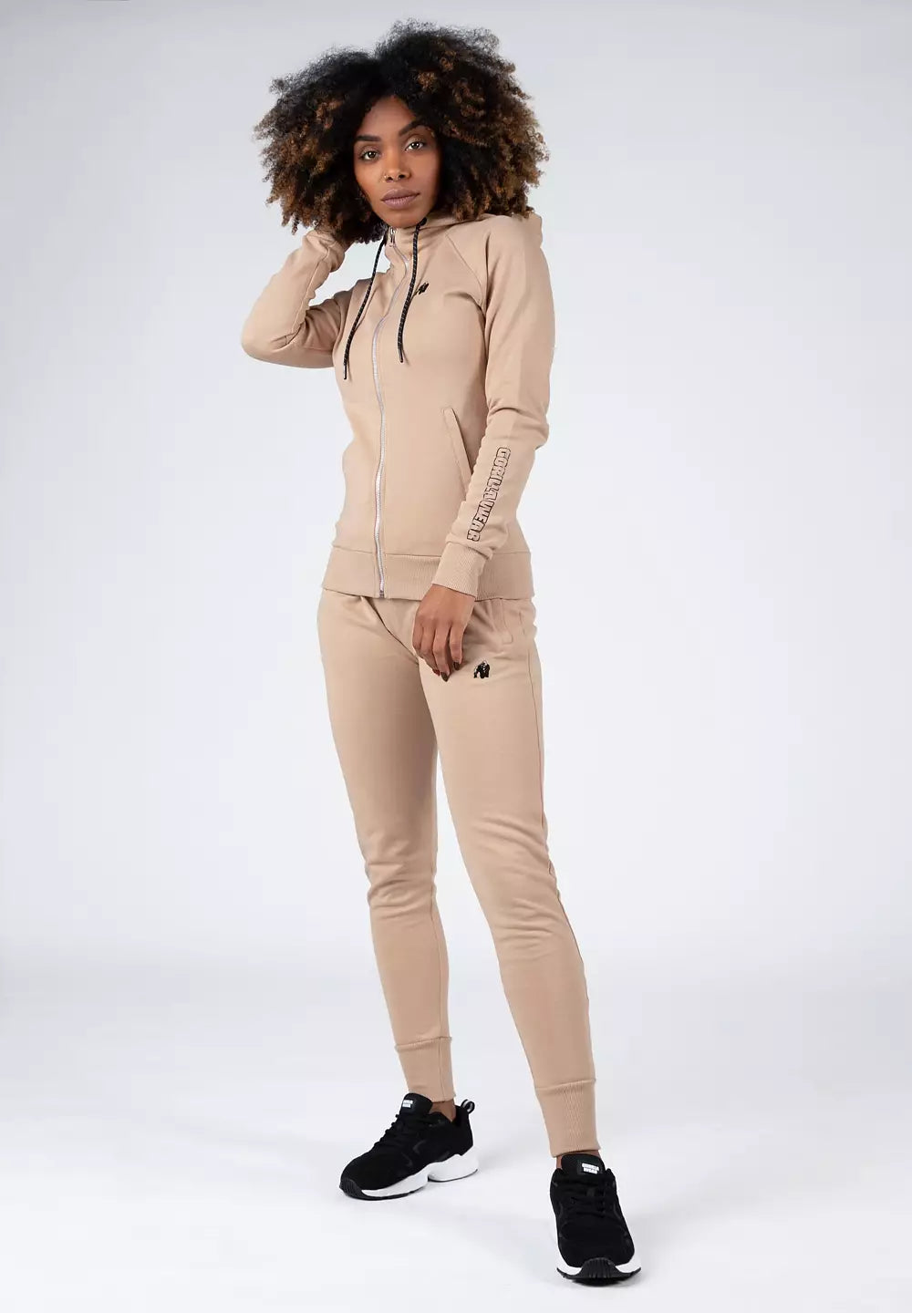 Gorilla Wear Marion Zipped Hoodie, Beige