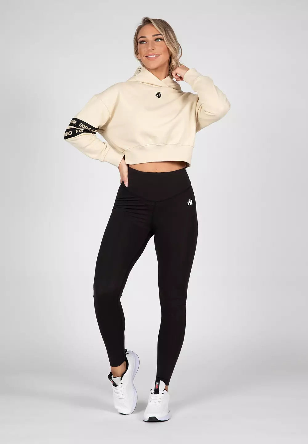Gorilla Wear Tracey Cropped Hoodie, Beige