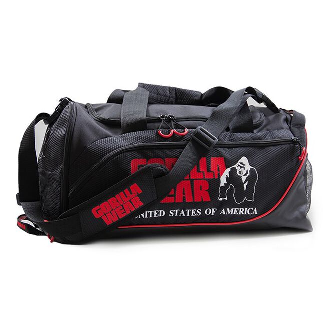 Gorilla Wear Jerome Gym Bag, Black/Red