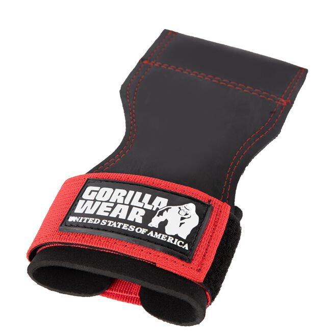 INTE INNE NU! Gorilla Wear Lifting Grips, Svart/Röd