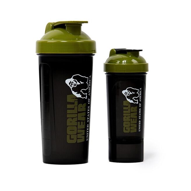 Gorilla Wear Shaker XXL 1000 ml, Black/Army Green