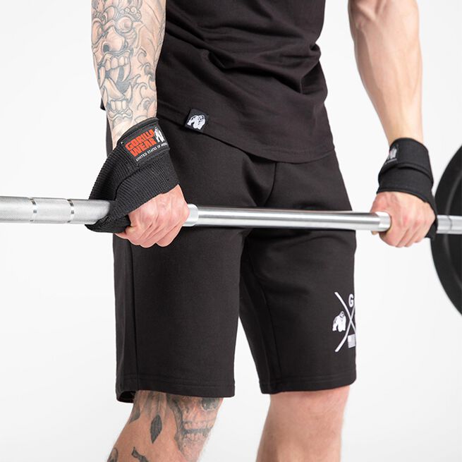 INTE INNE! Gorilla Wear Figure 8 Lifting Straps, Svart