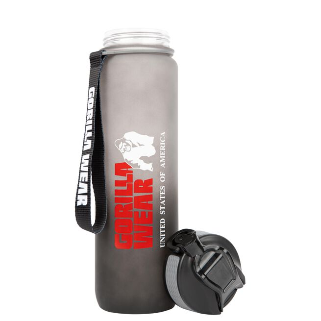 INTE INNE! Gorilla Wear Gradient Water Bottle 1000 ml, Svart/Grå