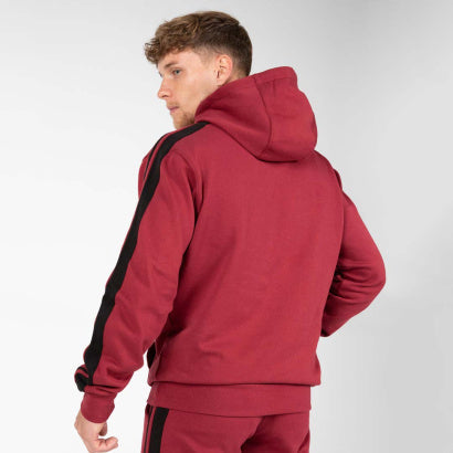 Gorilla Wear Banks Oversized Hoodie, Burgundy Red/Black