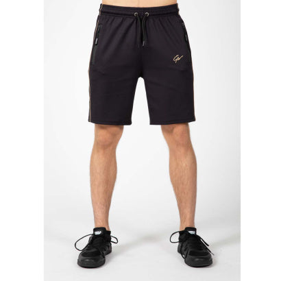 iNTE INNE! Gorilla Wear Wenden Track Shorts, Svart/Guld
