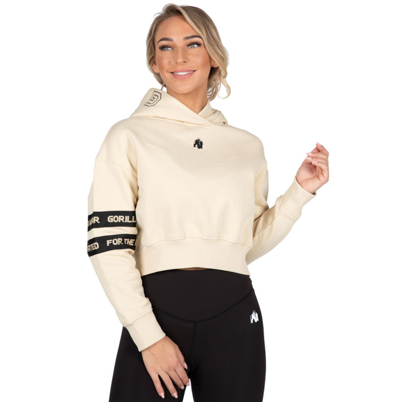 Gorilla Wear Tracey Cropped Hoodie, Beige