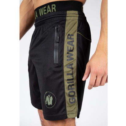 Gorilla Wear Atlanta Shorts, Black/Green