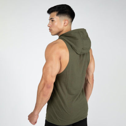 Gorilla Wear Rogers Hooded Tank Top, Army Green