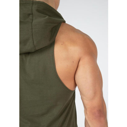 Gorilla Wear Rogers Hooded Tank Top, Army Green
