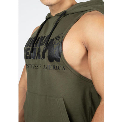 Gorilla Wear Rogers Hooded Tank Top, Army Green