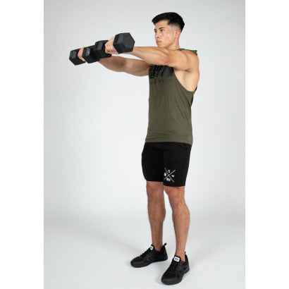 Gorilla Wear Rogers Hooded Tank Top, Army Green