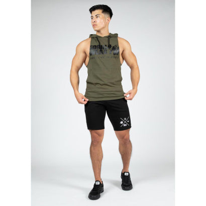 Gorilla Wear Rogers Hooded Tank Top, Army Green
