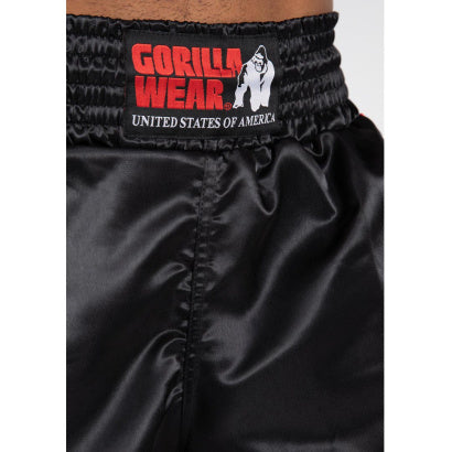 Gorilla Wear Hornell Boxing Shorts, Black/Red