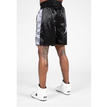 Gorilla Wear Hornell Boxing Shorts, Black/Grey