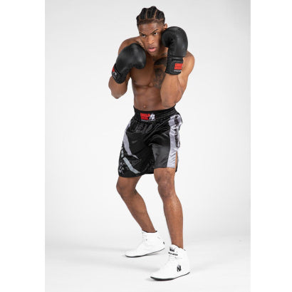 Gorilla Wear Hornell Boxing Shorts, Black/Grey