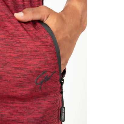 iNTE INNE! Gorilla Wear Wenden Track Shorts, Vinröd