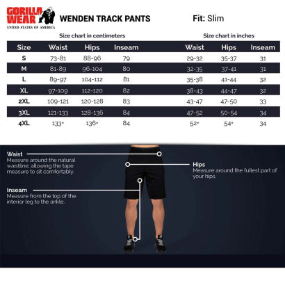 Gorilla Wear Wenden Track Pants, Black/Gold