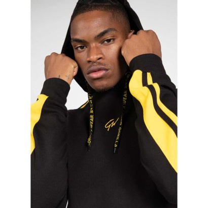 Gorilla Wear Banks Oversized Hoodie, Black/Yellow