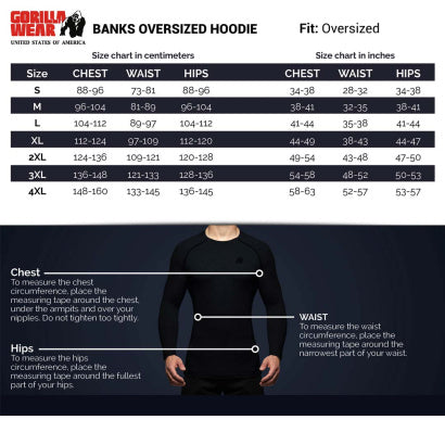 Gorilla Wear Banks Oversized Hoodie, Black/Yellow