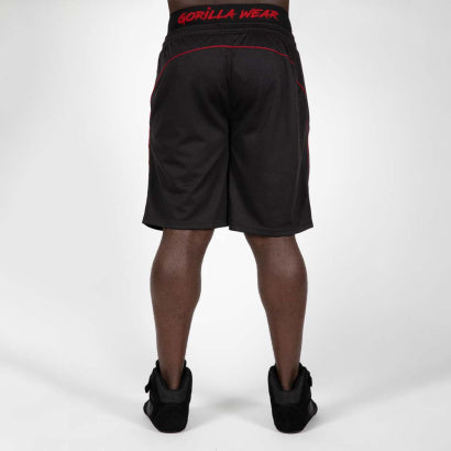 Gorilla Wear Mercury Mesh Shorts, Black/Red
