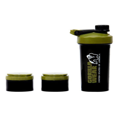 Gorilla Wear Shaker 2 Go 760 ml, Black/Army Green