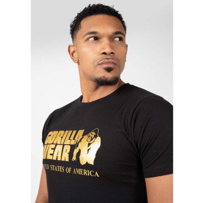 Gorilla Wear Classic T-Shirt, Black/Gold