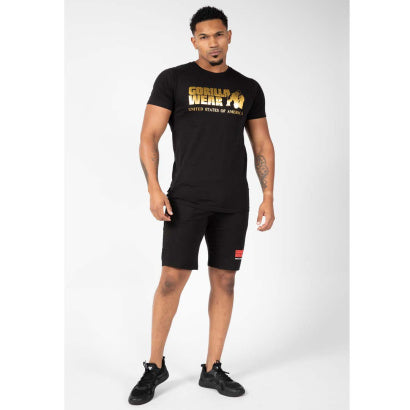 Gorilla Wear Classic T-Shirt, Black/Gold