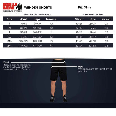 INTE INNE! Gorilla Wear Wenden Track Shorts, Svart/Vit