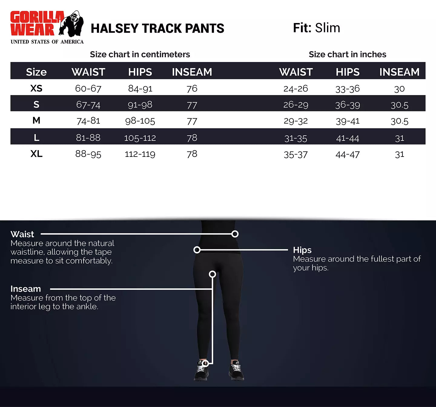 Gorilla Wear Halsey Track Pants, Black