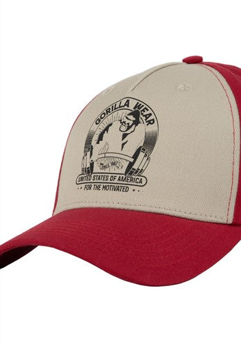 Gorilla Wear Buckley Cap, Red/Beige