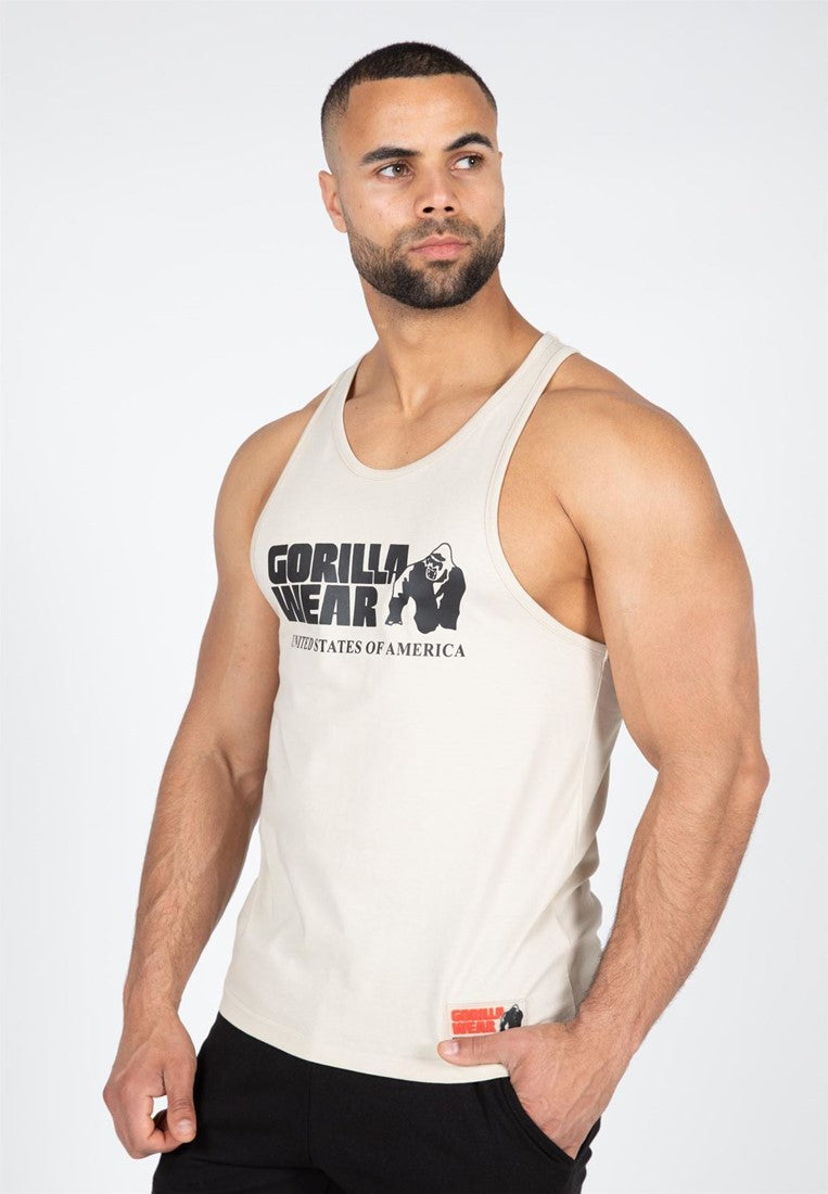 INTE INNE! Gorilla Wear Classic Tank Top, Beige